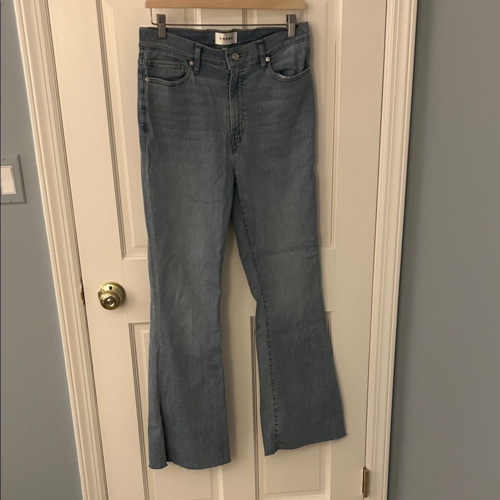New with Tags! Frame Denim Wilson Light Blue Flare Jeans sz 30